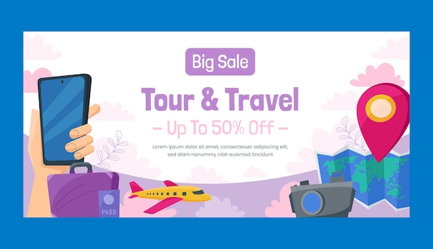 Banner de Venda de Viagens Planas