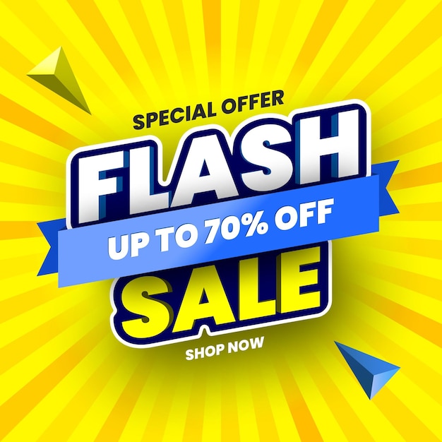 Banner de venda em flash de oferta especial