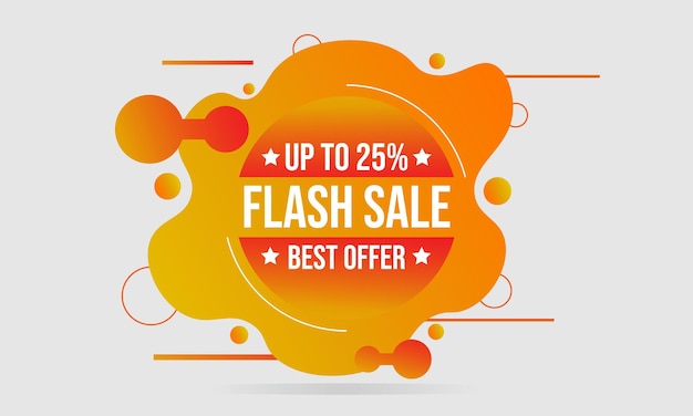 Vetor banner de venda em flash para promoção de negócios