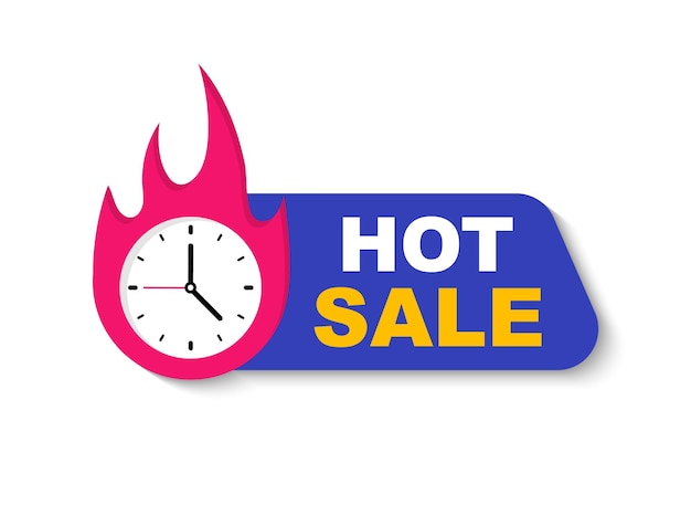 Banner de venda quente oferta especial e limitada distintivo de contagem regressiva de venda