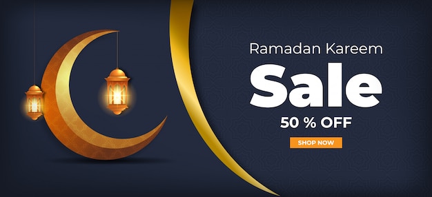 banner de venda ramadan kareem
