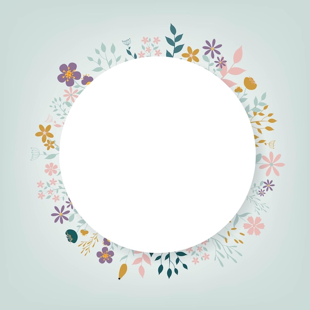 Banner de verão com flores vintage