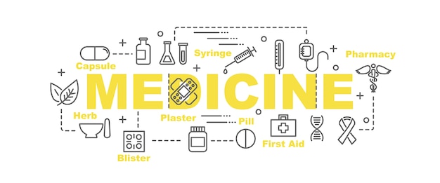 Banner de vetor de medicina