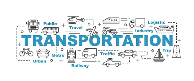 Banner de vetor de transporte