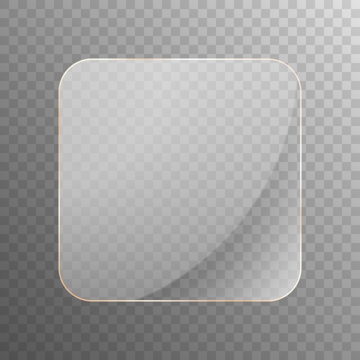 Vetor banner de vidro transparente ou botão