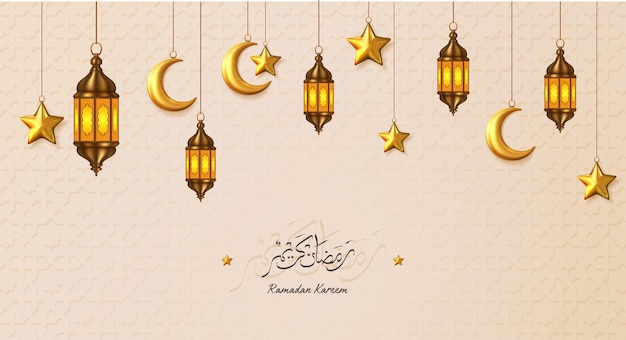 Banner decorativo ramadan kareem