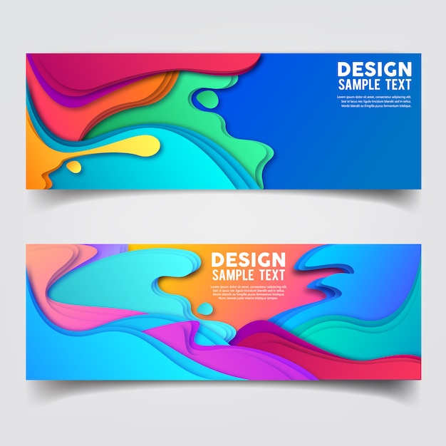 Banner definido com curva abstrata