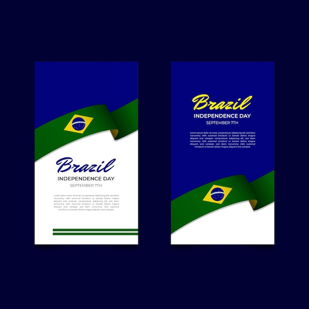 Vetor banner dia da independência do brasil