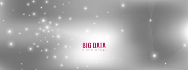 Banner digital com backgro de tecnologia de conceito de rede de big data