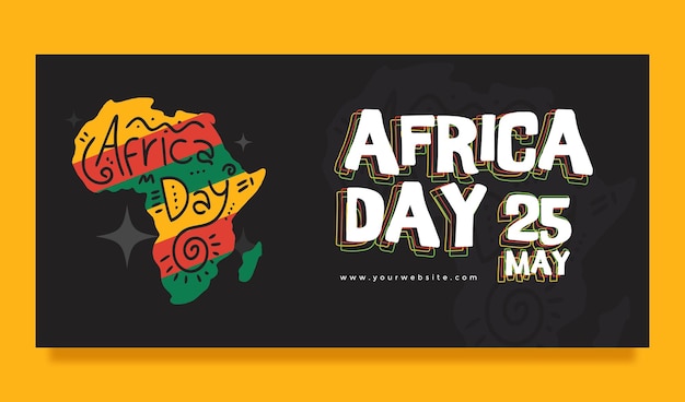 Banner do dia da áfrica e modelo de postagem de mídia social