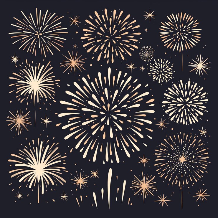 Vetor banner do espetáculo de fogos de artifício do dia do trabalho