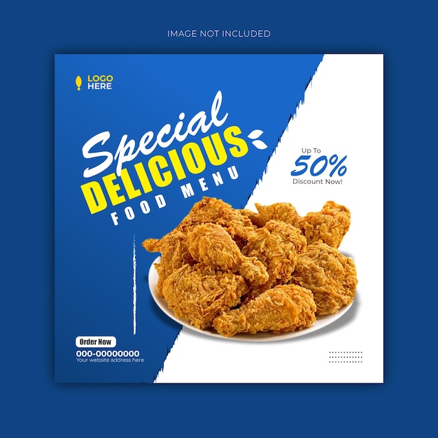 banner do instagram e postagem de promoção nas mídias sociais