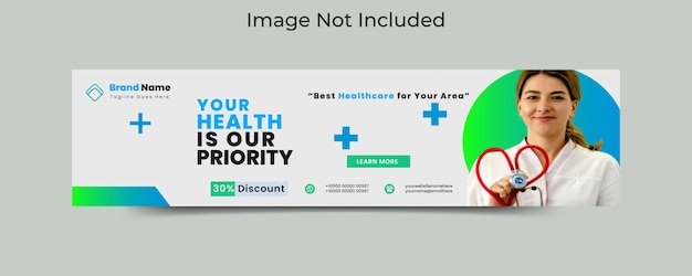 Banner do linkedin de saúde médica e modelo de design de banner de postagem de mídia social