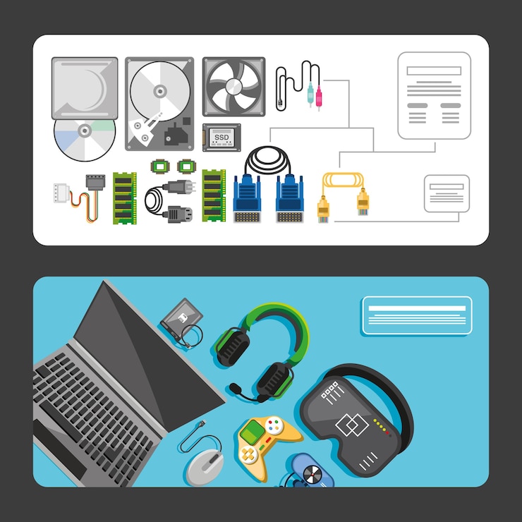 Vetor banner do sistema de computador
