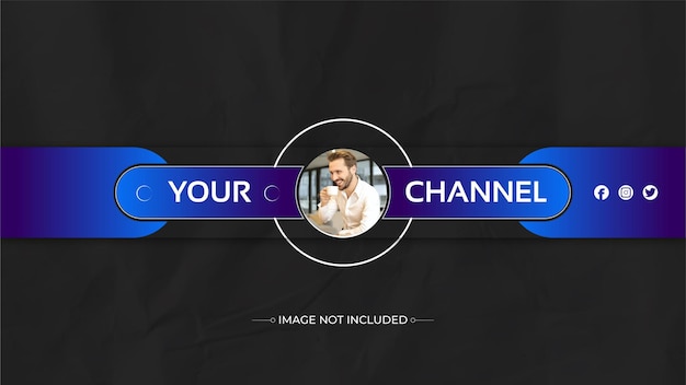 Vetor banner do youtube e design de capa