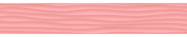 Banner horizontal abstrato de linhas onduladas com sombras em cores rosa