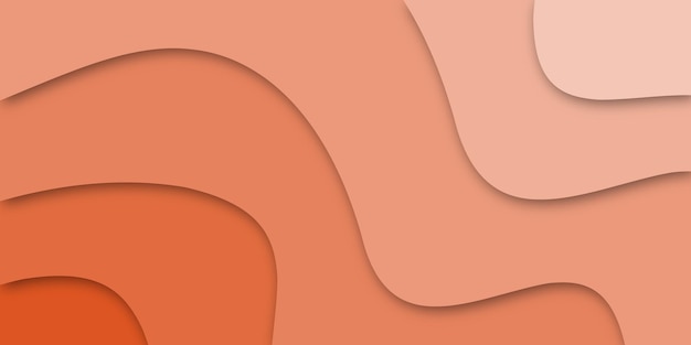 Banner horizontal de negócios com fundo de formas 3D no estilo corte de papel