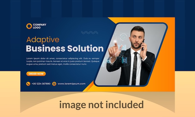 Banner horizontal de negócios de gradiente vetorial livre