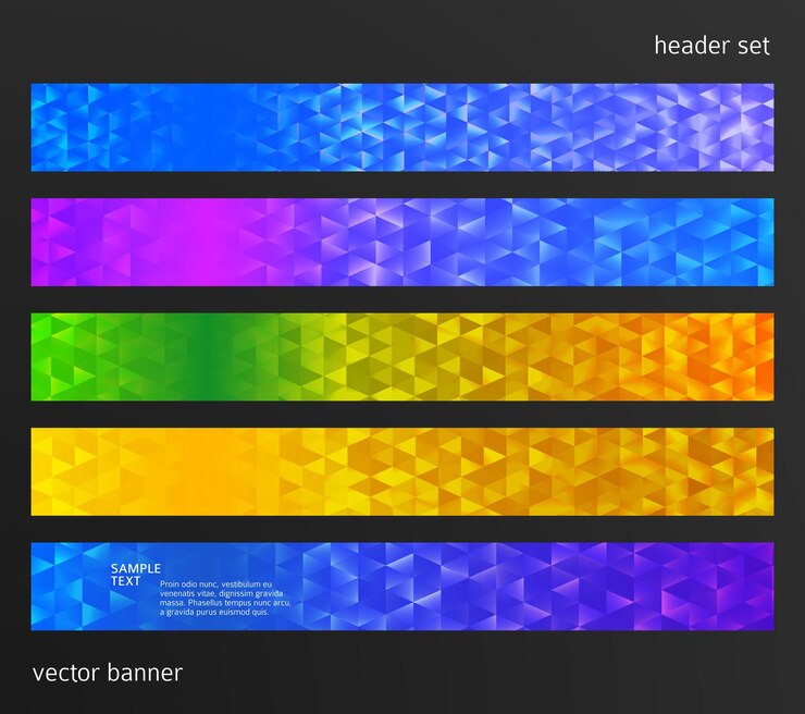 Vetor banner horizontal do cabeçalho do site de plano de fundo do elemento de design12