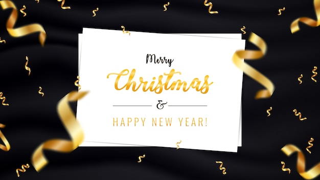 Banner horizontal Feliz Natal e Feliz Ano Novo