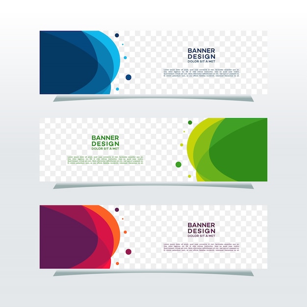 Banner horizontal web vector fundo transparente