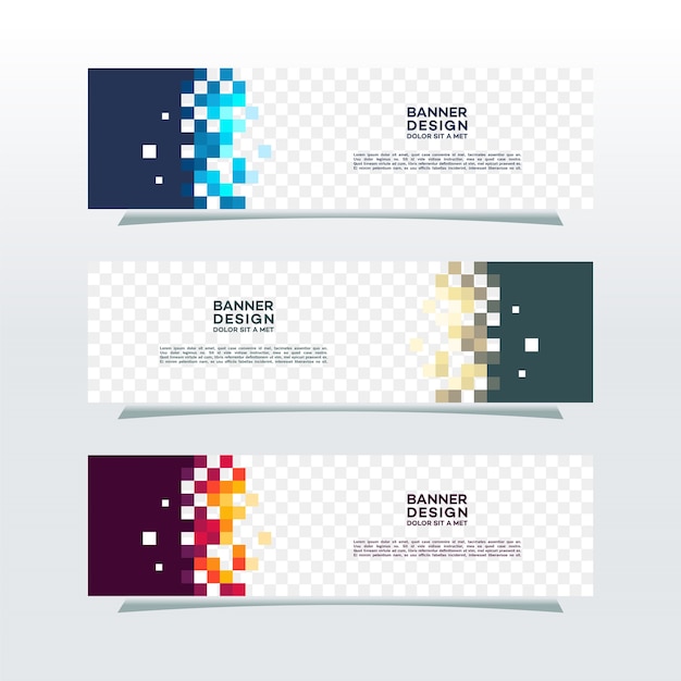 Vetor banner horizontal web vector fundo transparente