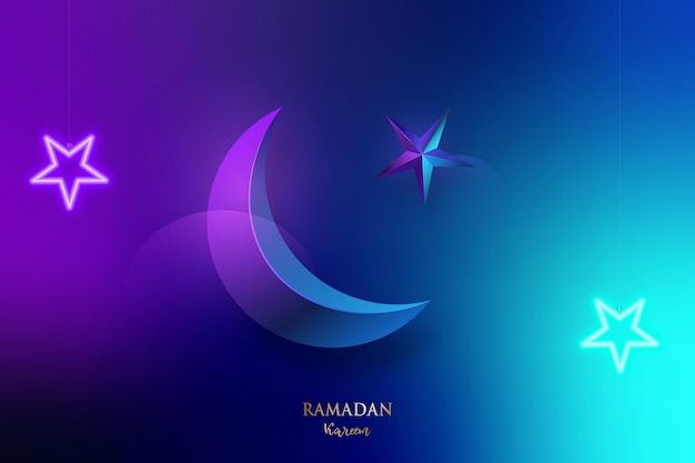 Banner moderno para o design moderno do Ramadan Kareem