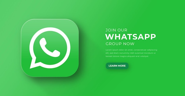 Banner perfeito do WhatsApp Design vetorial totalmente editável para presença destacada nas mídias sociais