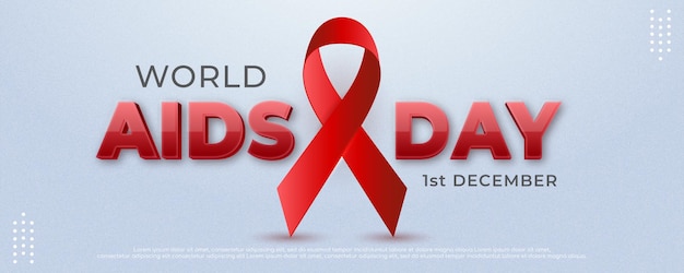 Banner realista do dia mundial da aids