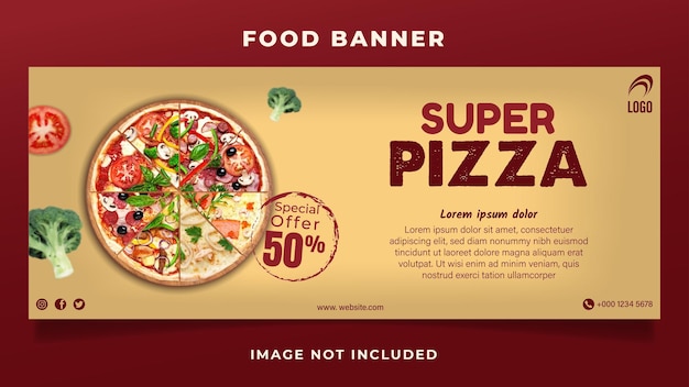 Banner super pizza food