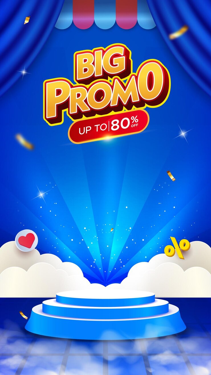 Banner vertical de evento de promoção de venda quente