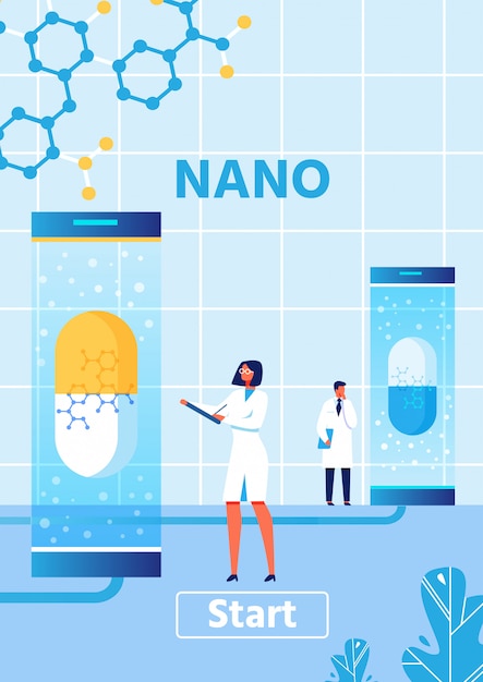 Banner vertical para nano medical ou scientific lab