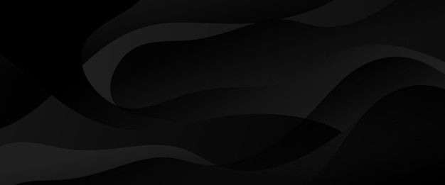 Banner vetorial abstrato preto com formas geométricas simples Para design de capa de livro design de cartaz de capa de CD folheto de fundo de site ou publicidade