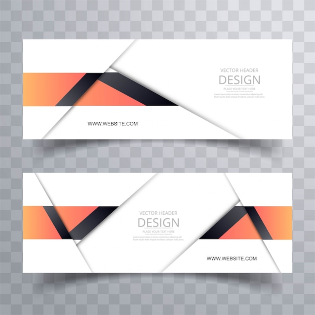 Vetor banners de elegante moderno design conjunto modelo vector