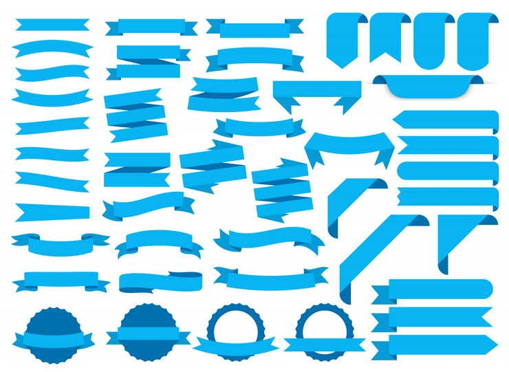 Vetor banners de fita