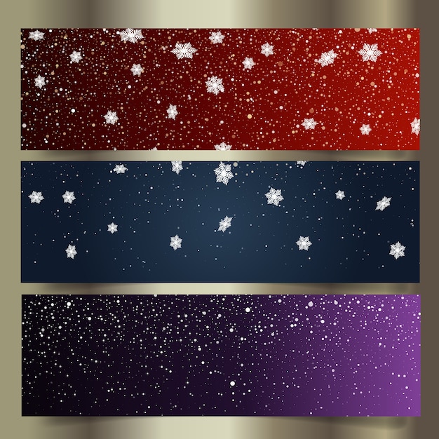 Banners de floco de neve de natal