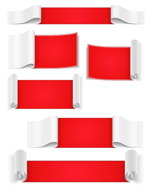 Banners de papel vermelho