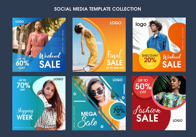 Banners de vendas lindas modernas