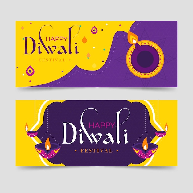 Banners felizes do festival de Diwali