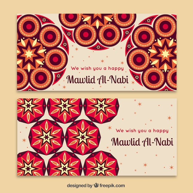 Banners mawlid abstratas