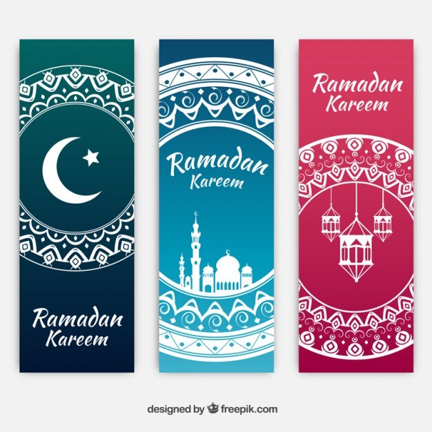 Banners ramadan kareem ornamental