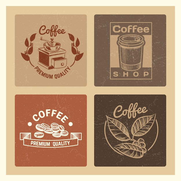 Banners vintage de café