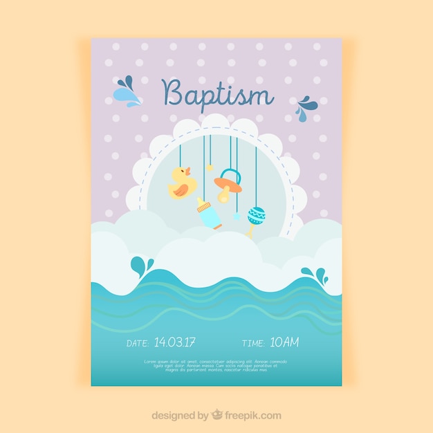 Baptismo convite do projeto