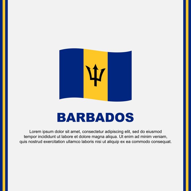 Barbados banner dia da independência de barbados post de mídia social barbados cartoon