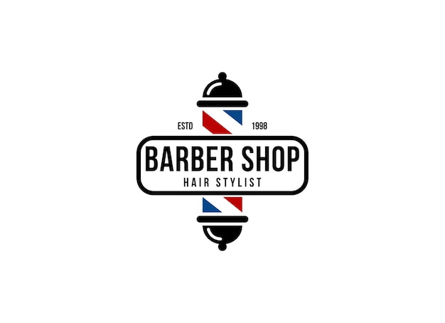 Barbearia logo vector design. logo para barbearia, corte e barba, cabeleireiro.