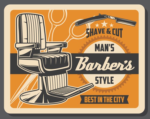 Barbearia ou salão de cabeleireiro hipster masculino