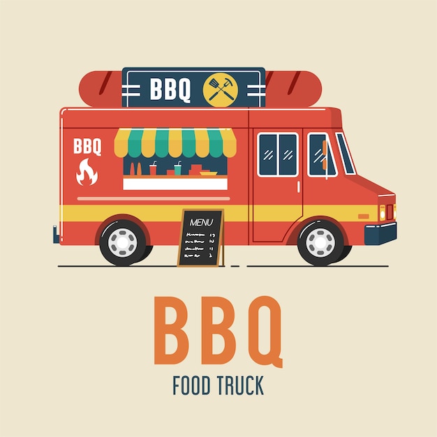 Barbecue food truck