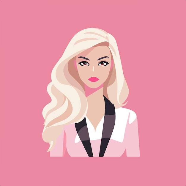 Barbie girl flat ilustração vector