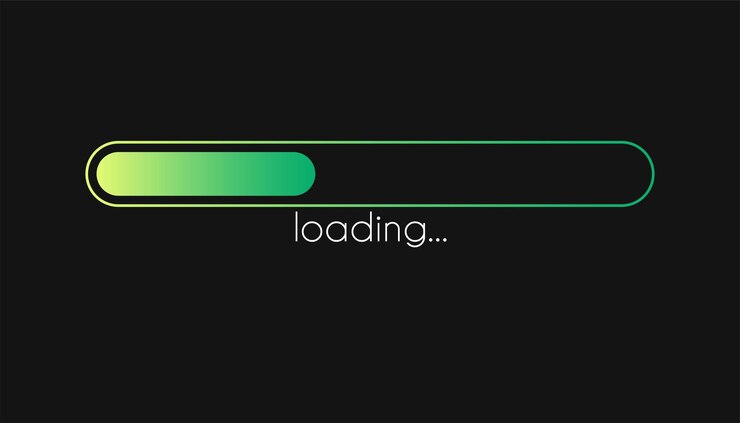 Vetor barra de carregamento interface de descarga de gradiente de progresso sinal de carregamento conceito de carregador vetorial