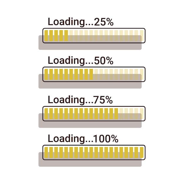 Barra de carregamento para interfaces da web. modelo.